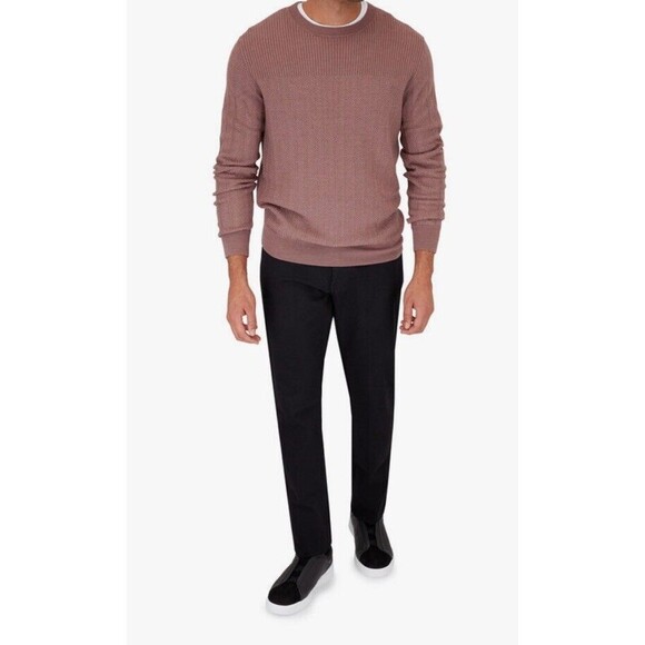 Ermenegildo Zegna Pink Raspberry Glace Wool & Silk Cable Knit Sweater SZ 48/S - Picture 1 of 8